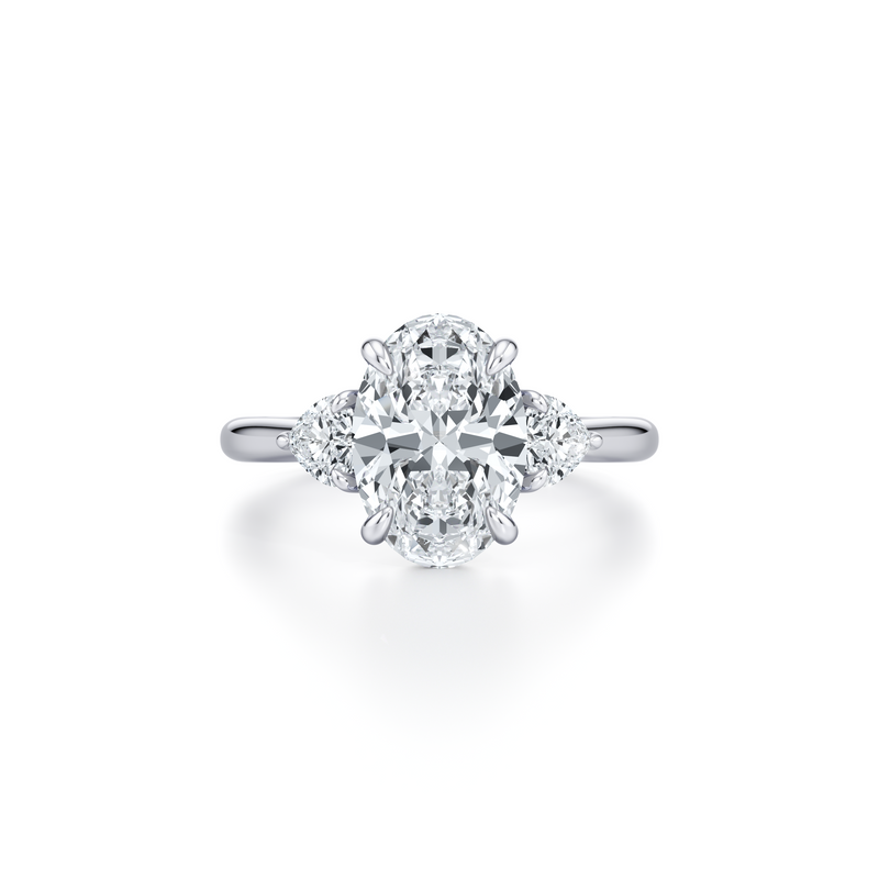 Chelsea Heart Three Stone Lab Diamond Engagement Ring image 21