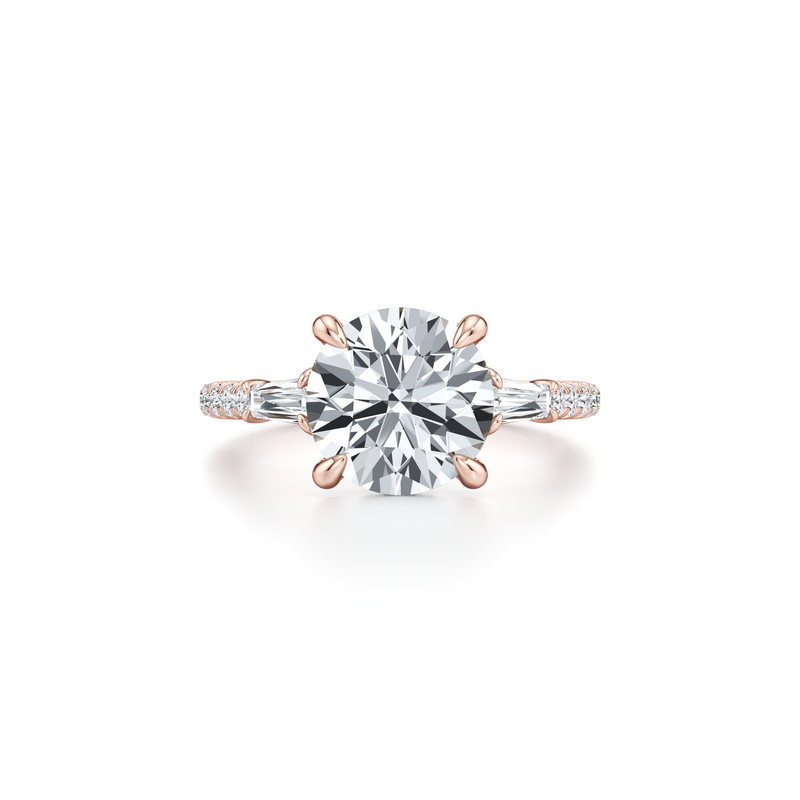 Chelsea Baguette Three Stone Lab Diamond Engagement Ring image 11