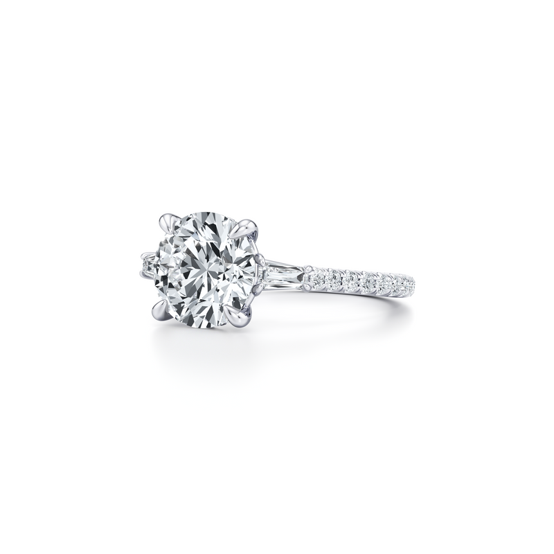 Chelsea Baguette Three Stone Lab Diamond Engagement Ring image 2