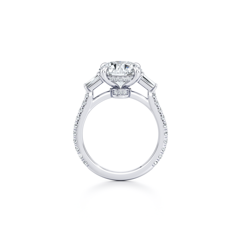 Chelsea Baguette Three Stone Lab Diamond Engagement Ring image 3