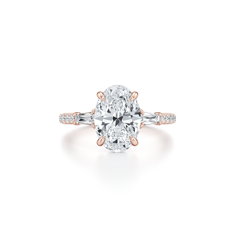 Chelsea Baguette Three Stone Lab Diamond Engagement Ring image 31