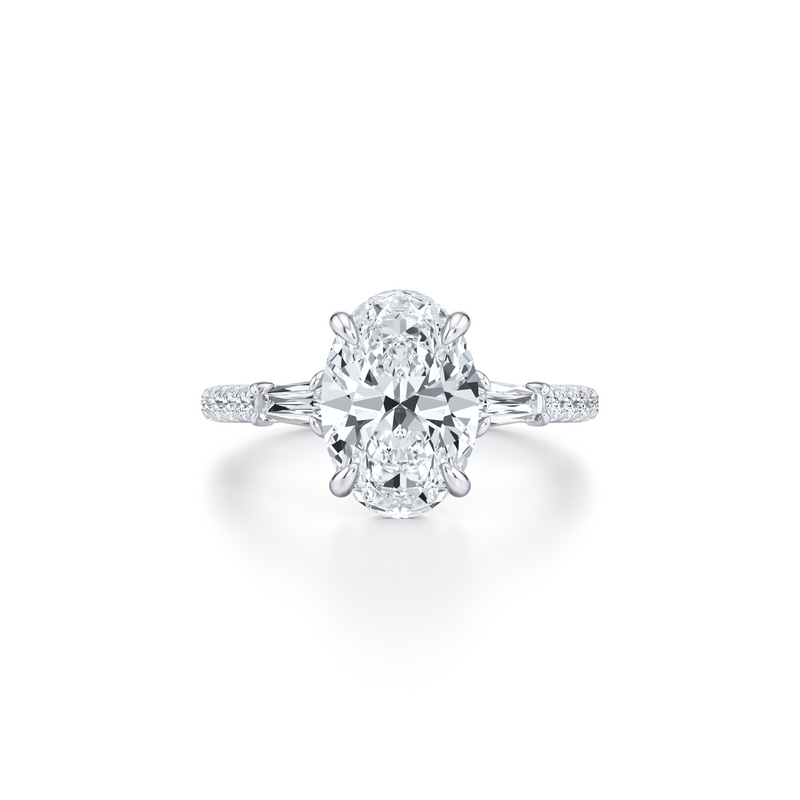 Chelsea Baguette Three Stone Lab Diamond Engagement Ring image 21