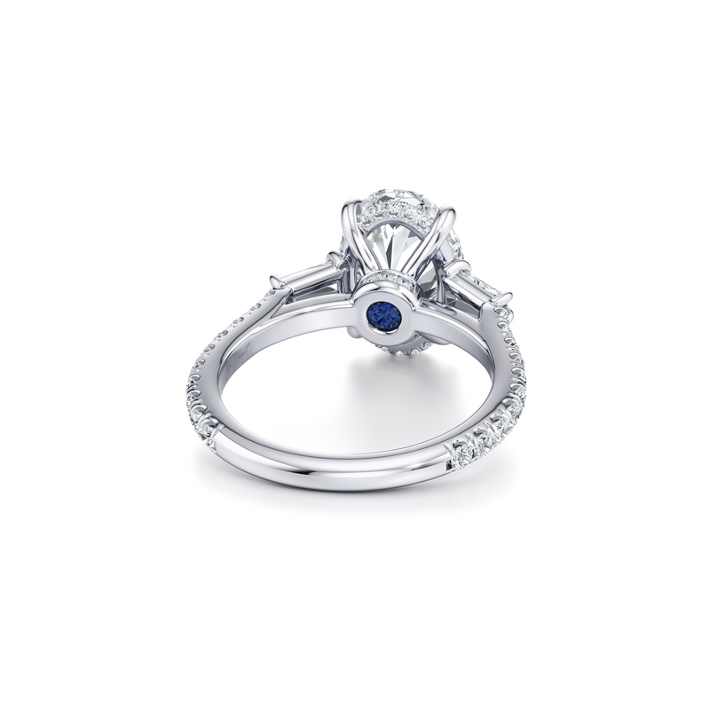Chelsea Baguette Three Stone Lab Diamond Engagement Ring image 24