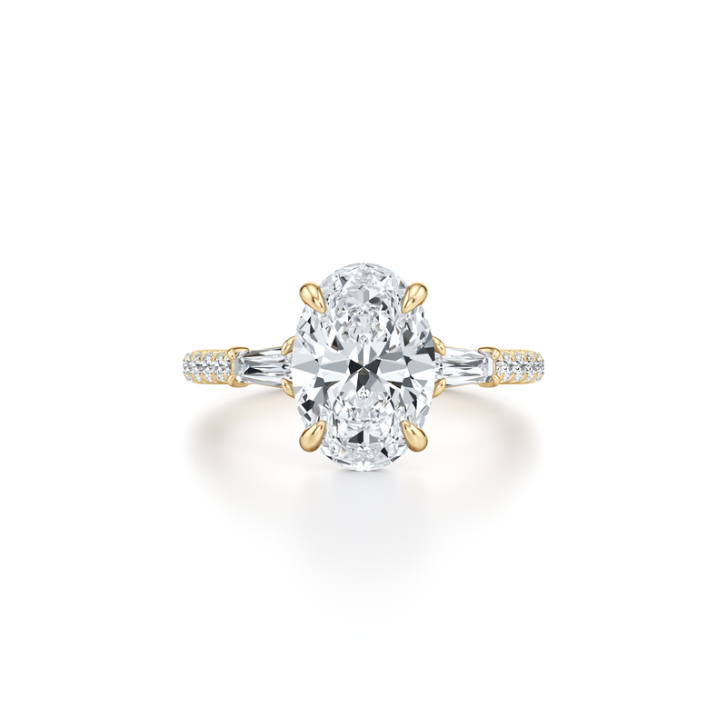 Chelsea Baguette Three Stone Lab Diamond Engagement Ring image 26