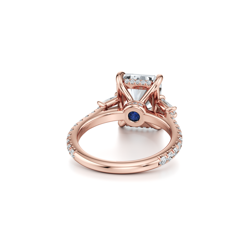 Chelsea Baguette Three Stone Lab Diamond Engagement Ring image 54