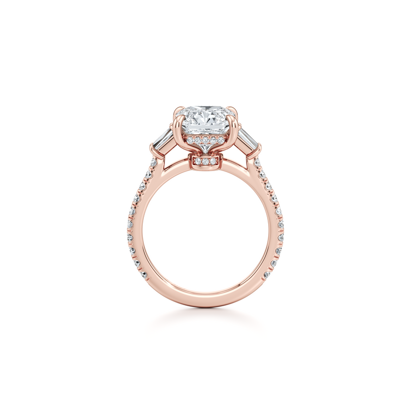 Chelsea Baguette Three Stone Lab Diamond Engagement Ring image 53