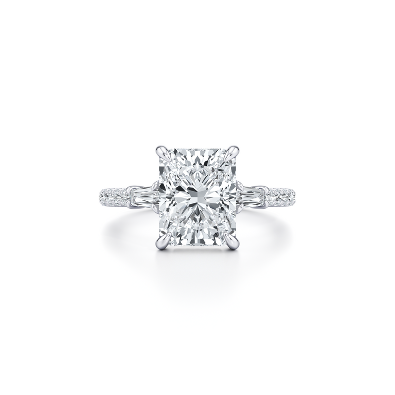 Chelsea Baguette Three Stone Lab Diamond Engagement Ring image 41