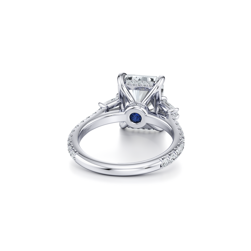 Chelsea Baguette Three Stone Lab Diamond Engagement Ring image 44
