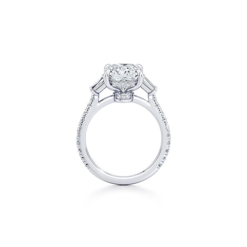 Chelsea Baguette Three Stone Lab Diamond Engagement Ring image 43