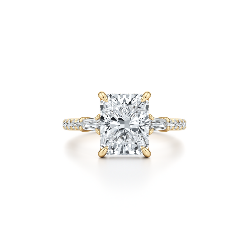 Chelsea Baguette Three Stone Lab Diamond Engagement Ring image 46