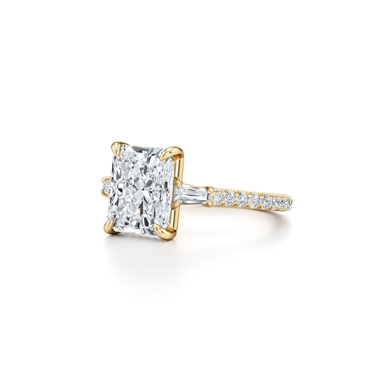 Chelsea Baguette Three Stone Lab Diamond Engagement Ring image 47
