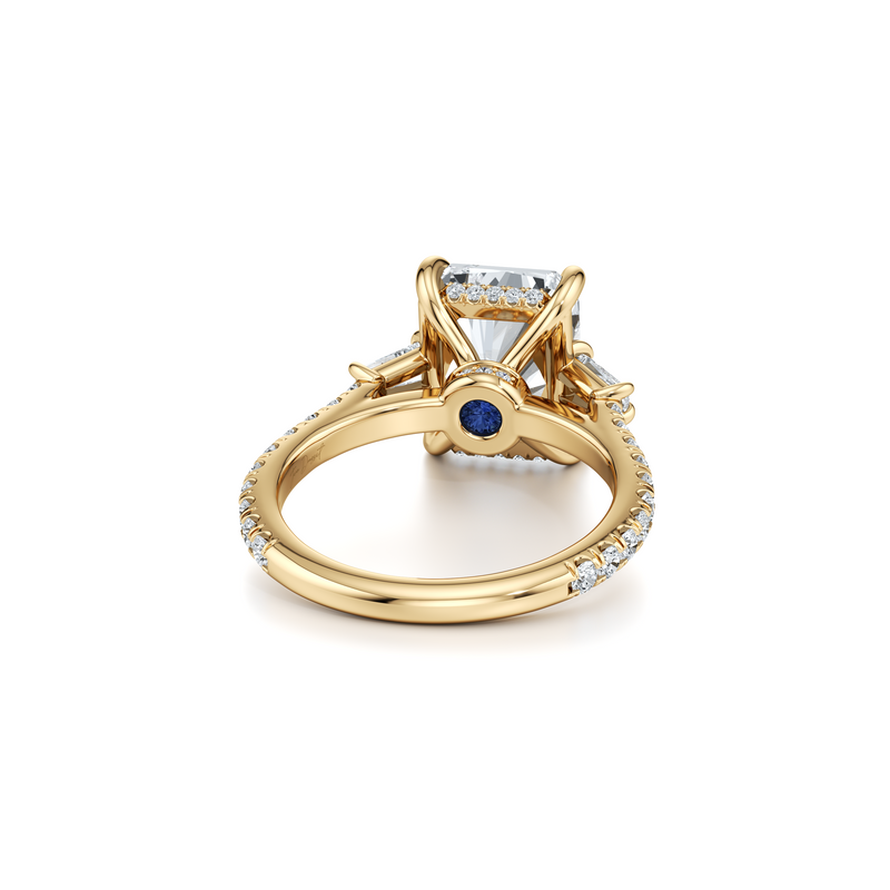 Chelsea Baguette Three Stone Lab Diamond Engagement Ring image 49