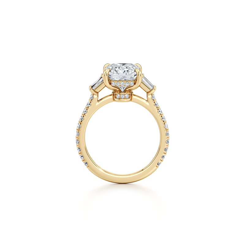 Chelsea Baguette Three Stone Lab Diamond Engagement Ring image 48