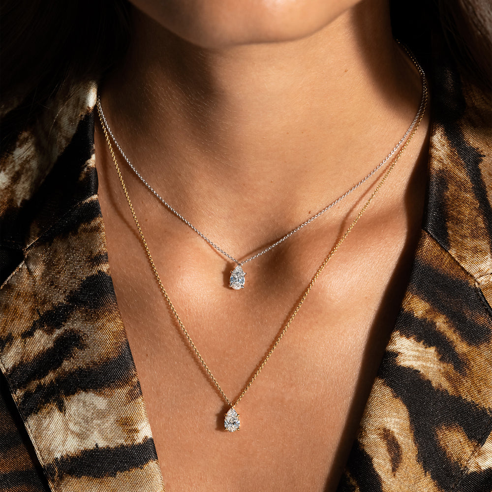 Chelsea Lab Diamond Pear Pendant image 17