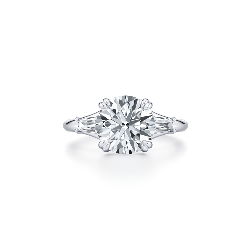 Jane Tapered Baguette Three Stone Lab Diamond Engagement Ring image 1