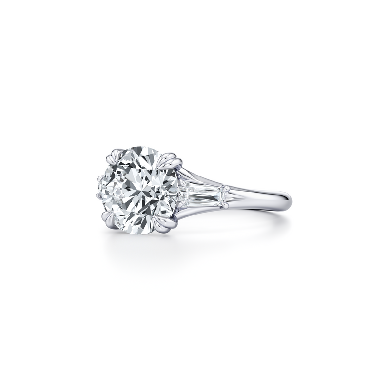 Jane Tapered Baguette Three Stone Lab Diamond Engagement Ring image 2
