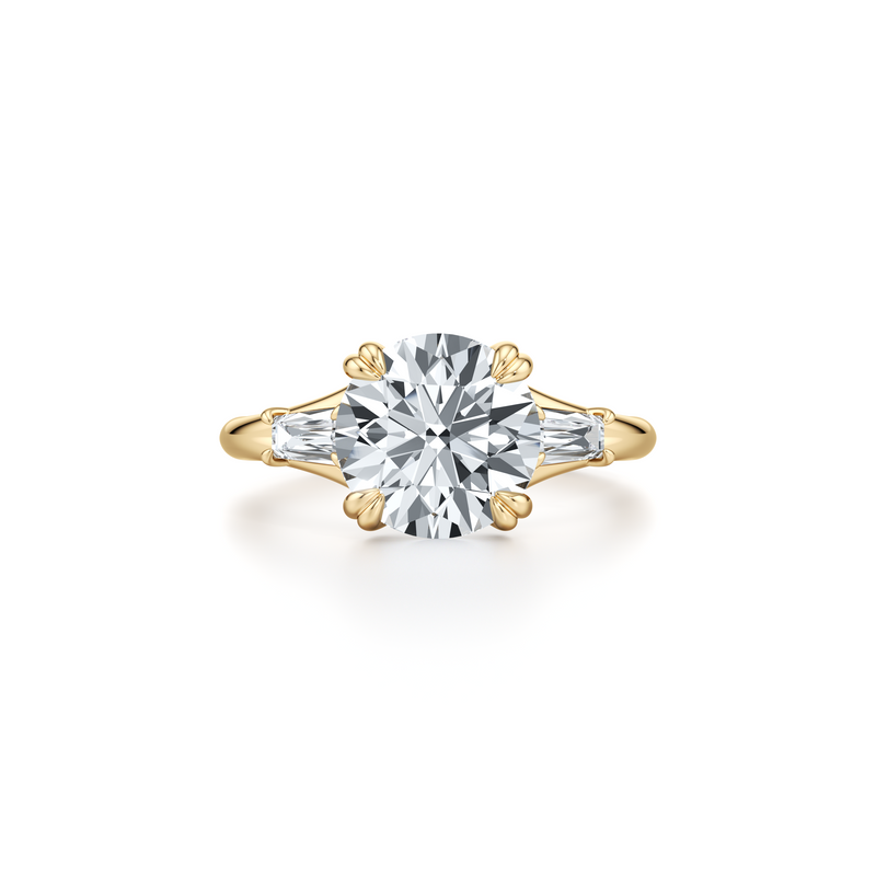 Jane Tapered Baguette Three Stone Lab Diamond Engagement Ring image 6