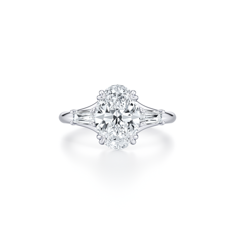 Jane Tapered Baguette Three Stone Lab Diamond Engagement Ring image 21