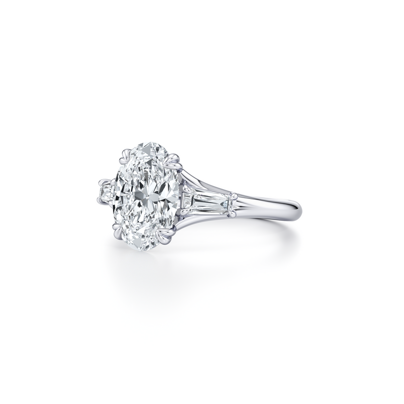 Jane Tapered Baguette Three Stone Lab Diamond Engagement Ring image 22