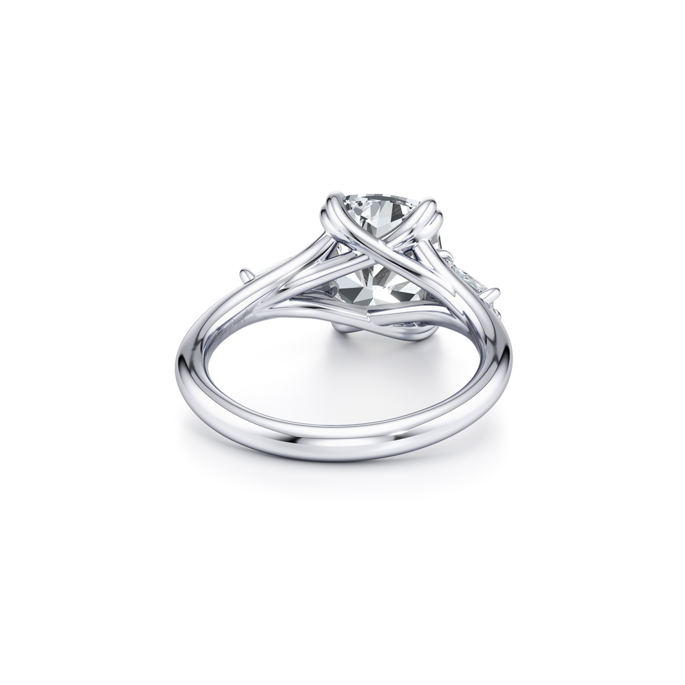 Jane Radiant Three Stone Engagement Ring image 3