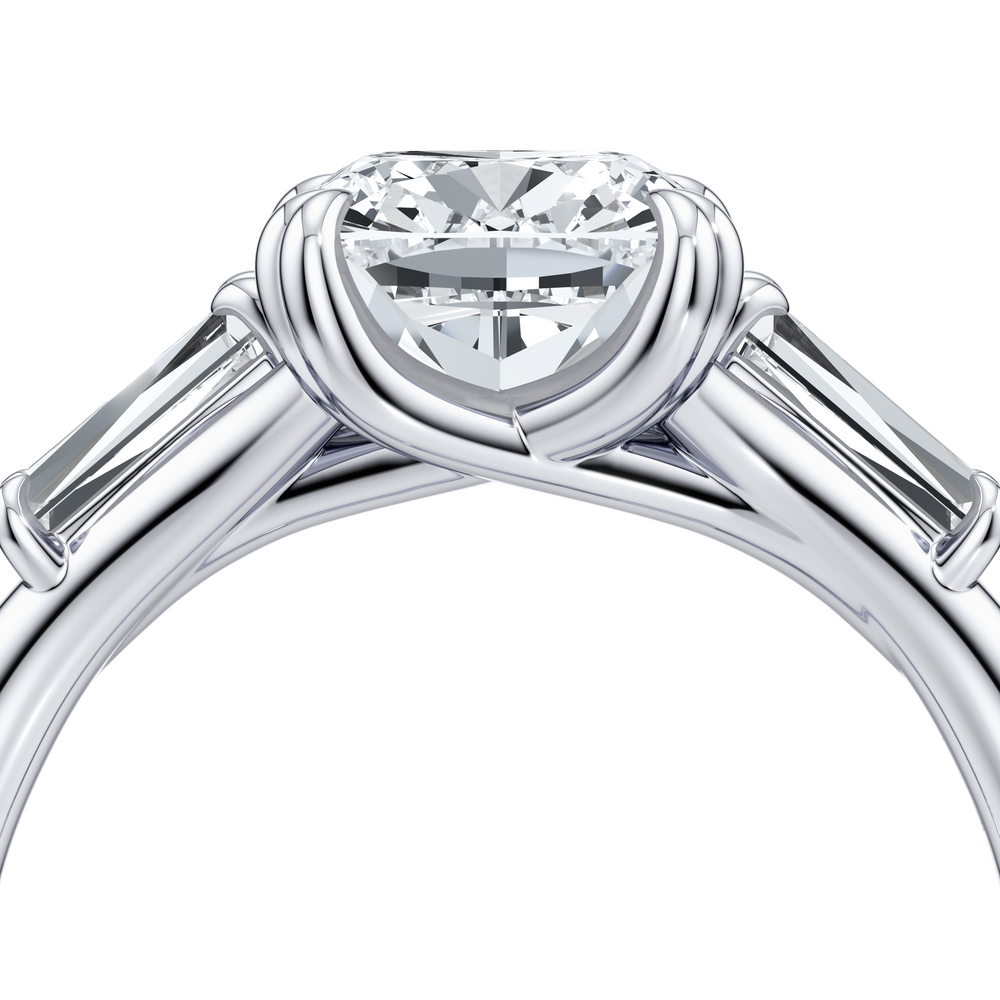 Jane Radiant Three Stone Engagement Ring image 5