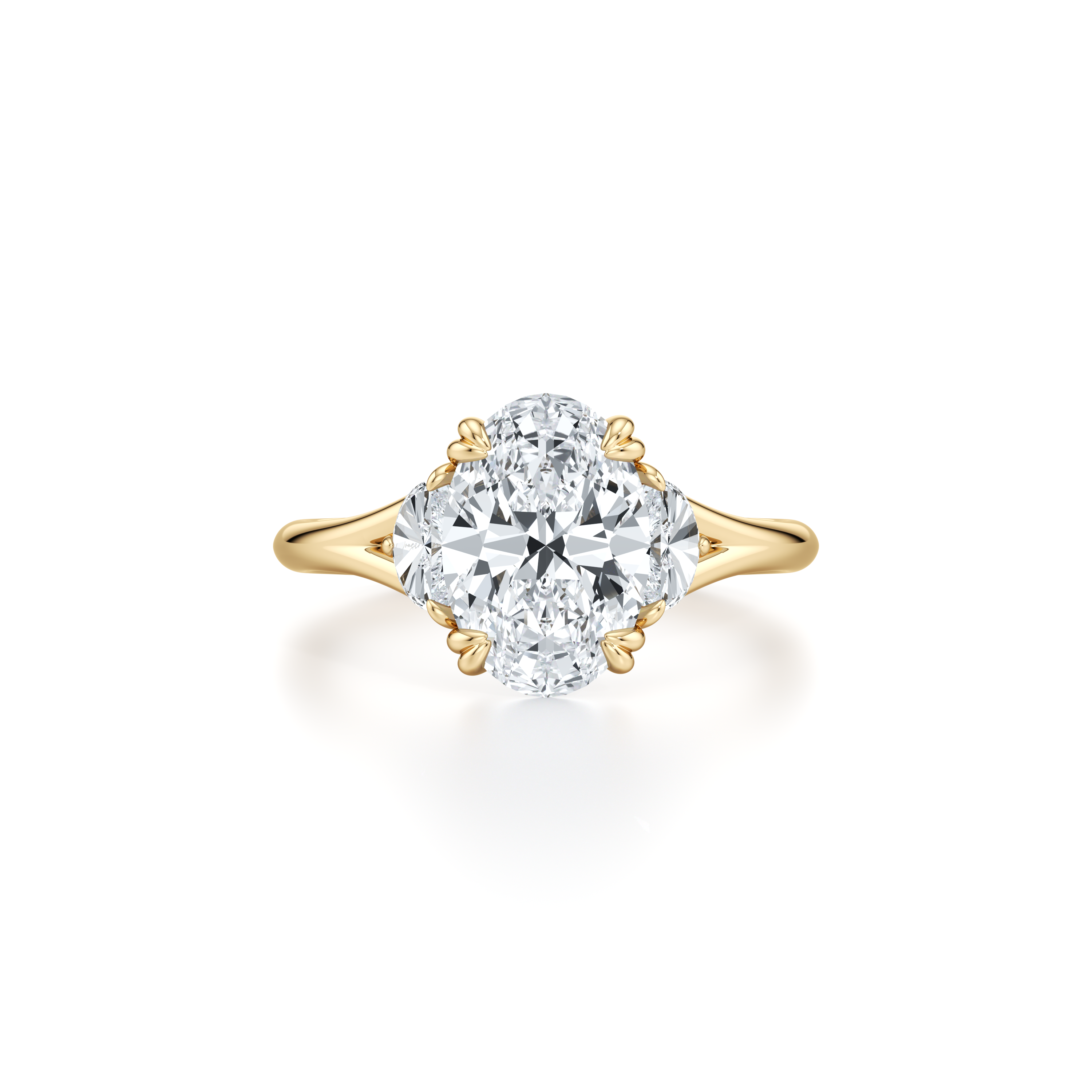 Jane Oval Three Stone Lab Diamond Engagement Ring | Jean Dousset