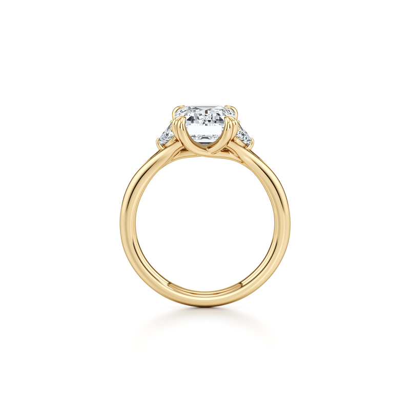 Jane Half Moon Three Stone Lab Diamond Engagement Ring image 49