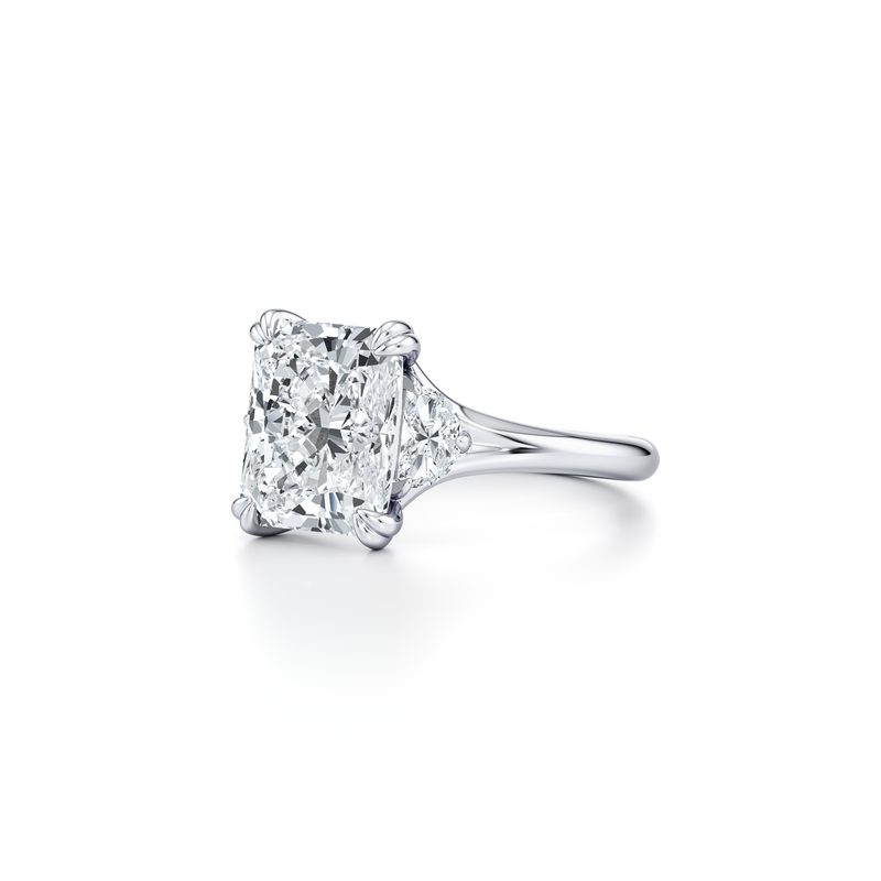 Jane Half Moon Three Stone Lab Diamond Engagement Ring image 82
