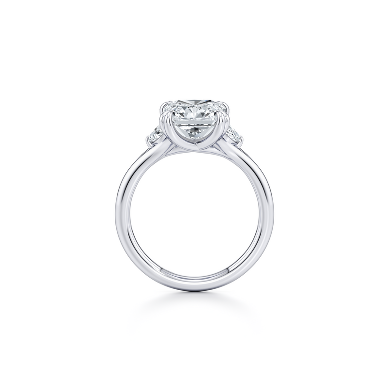 Jane Half Moon Three Stone Lab Diamond Engagement Ring image 84