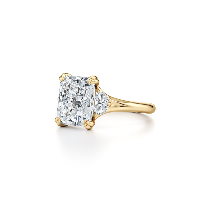 Jane Half Moon Three Stone Lab Diamond Engagement Ring image 87