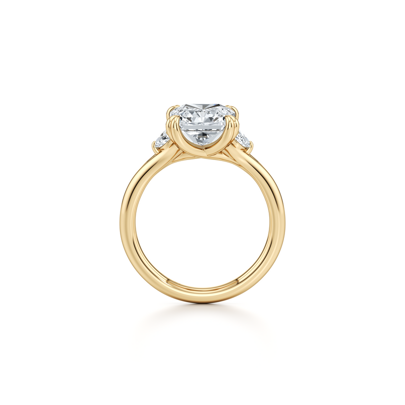 Jane Half Moon Three Stone Lab Diamond Engagement Ring image 89