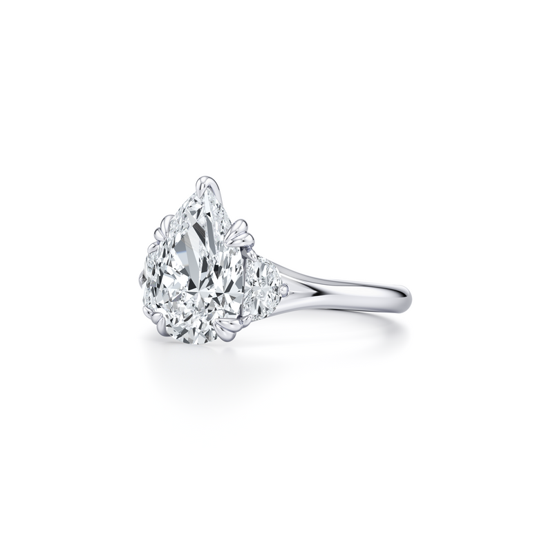 Jane Half Moon Three Stone Lab Diamond Engagement Ring image 102