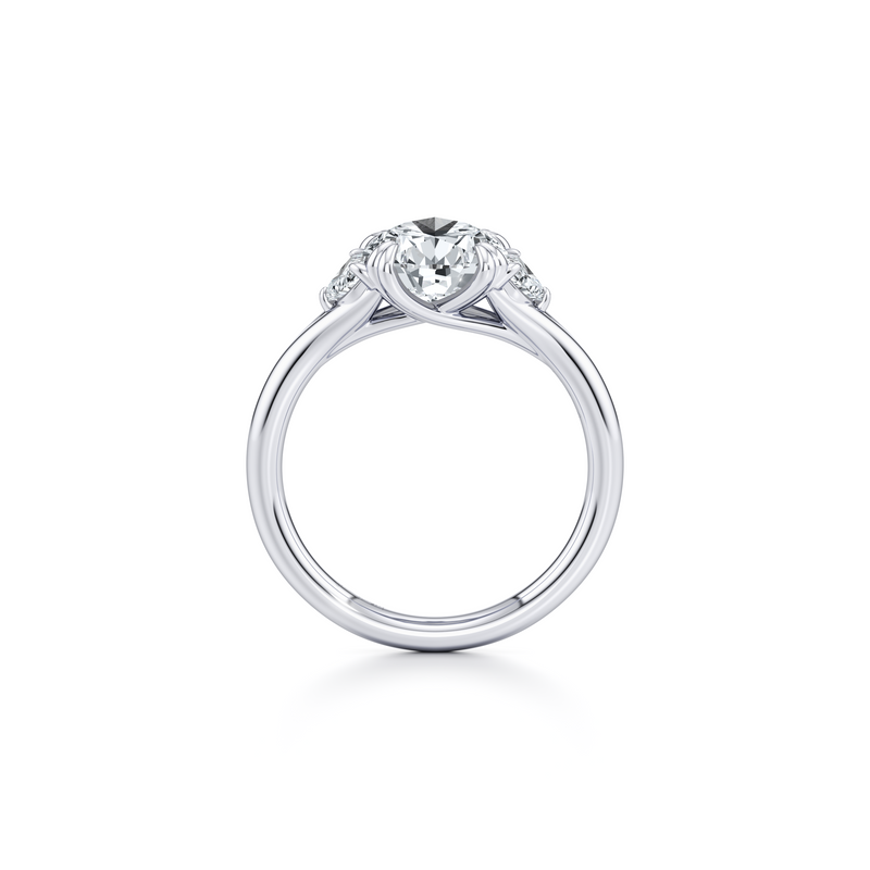 Jane Half Moon Three Stone Lab Diamond Engagement Ring image 104