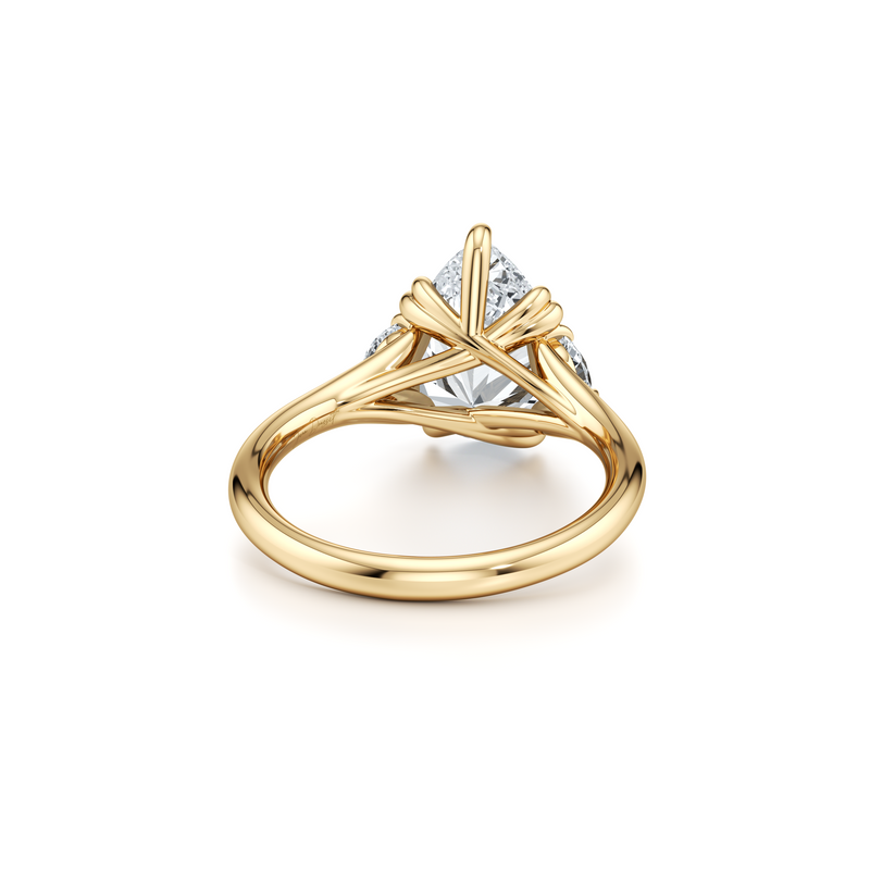Jane Half Moon Three Stone Lab Diamond Engagement Ring image 108