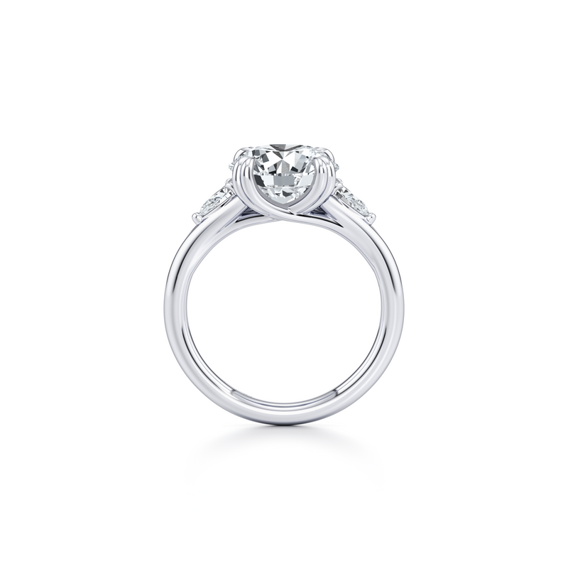 Jane Round Cut Pear Three Stone Lab Diamond Engagement Ring image 4