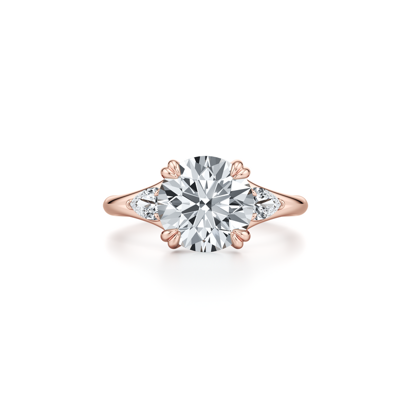 Jane Pear Three Stone Lab Diamond Engagement Ring image 11