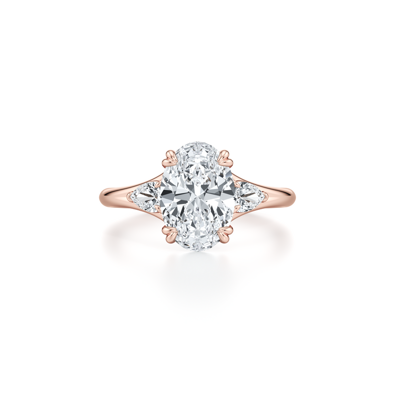 Jane Pear Three Stone Lab Diamond Engagement Ring image 31