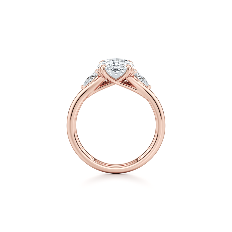 Jane Pear Three Stone Lab Diamond Engagement Ring image 34