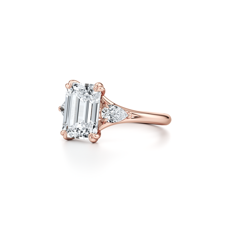 Jane Pear Three Stone Lab Diamond Engagement Ring image 52