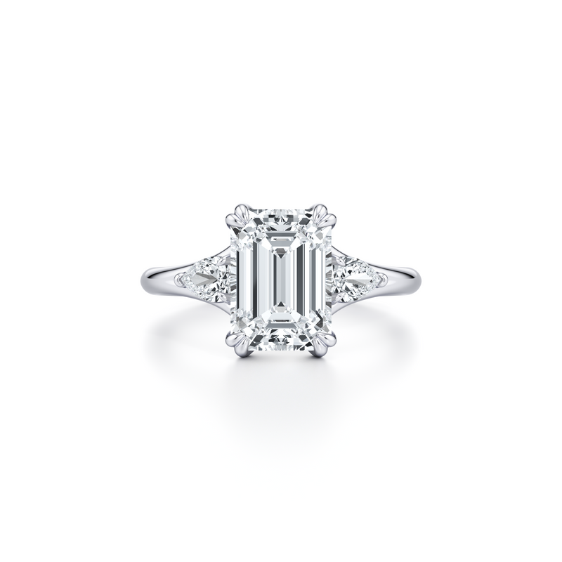 Jane Pear Three Stone Lab Diamond Engagement Ring image 41