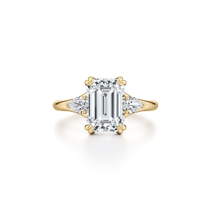 Jane Pear Three Stone Lab Diamond Engagement Ring image 46