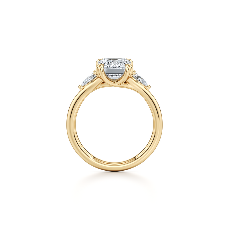 Jane Pear Three Stone Lab Diamond Engagement Ring image 49