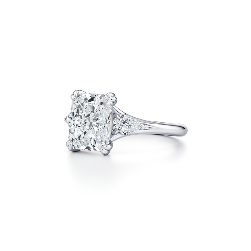 Jane Pear Three Stone Lab Diamond Engagement Ring image 82