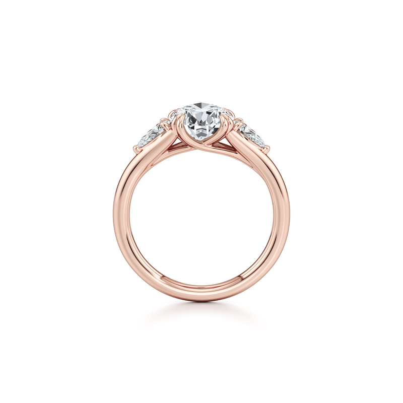 Jane Pear Three Stone Lab Diamond Engagement Ring image 114