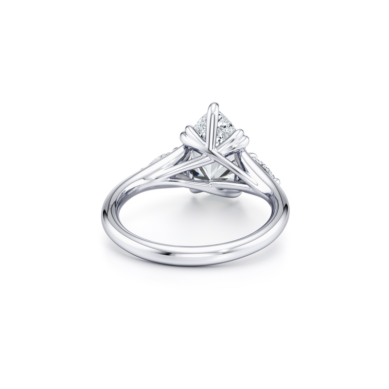 Jane Pear Three Stone Lab Diamond Engagement Ring image 103