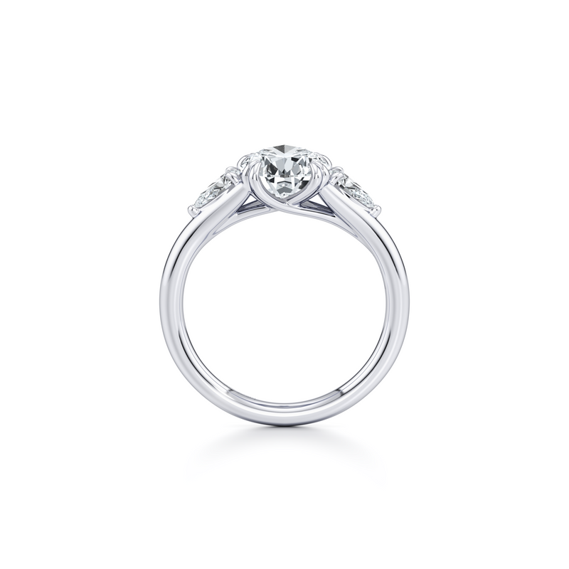 Jane Pear Three Stone Lab Diamond Engagement Ring image 104