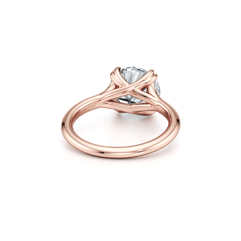 Jane Round Three Stone Lab Diamond Engagement Ring image 13