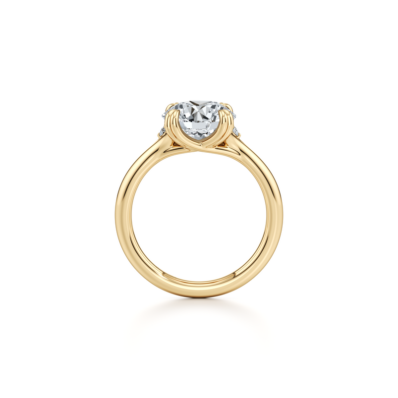 Jane Round Three Stone Lab Diamond Engagement Ring image 9
