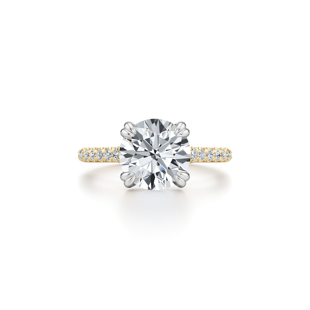 Elle Round Cut Solitaire Lab Diamond Engagement Ring image 1