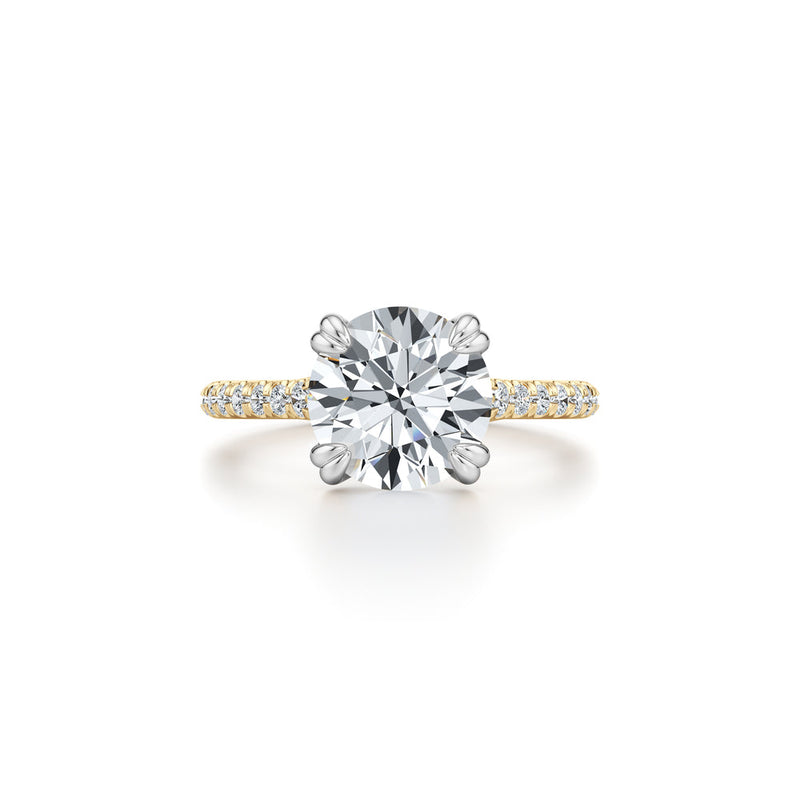 Elle Round Cut Solitaire Lab Diamond Engagement Ring image 1